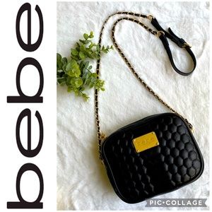NWT BEBE Quilted Black Crossbody Bag